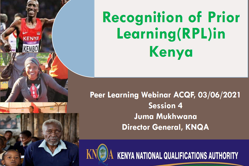 Reconnaissance des acquis (RPL) au Kenya