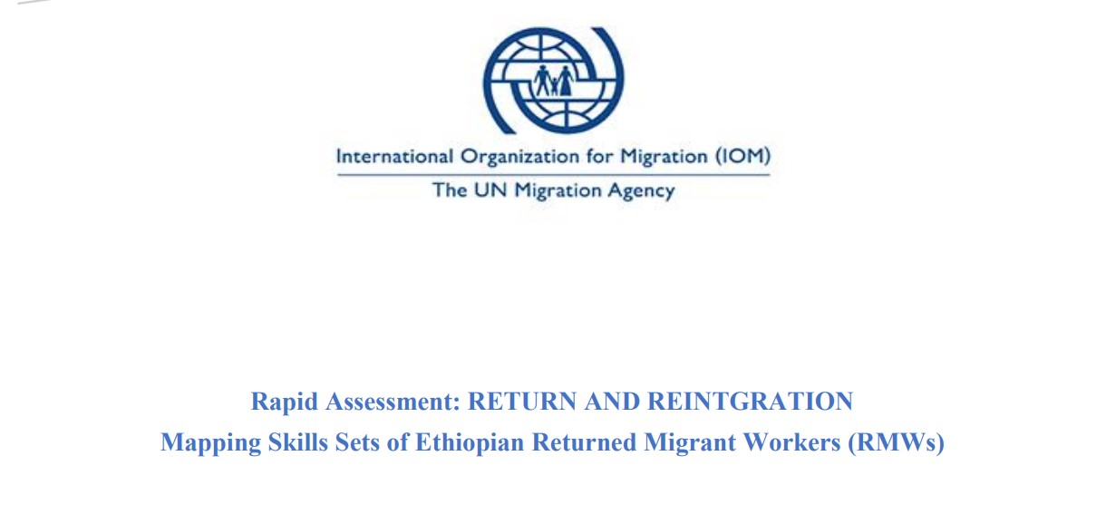 Évaluation rapide : RETOUR ET RÉINTGRATION Cartographie des compétences des travailleurs migrants de retour éthiopiens (RMW)