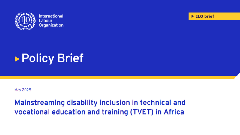 Mainstreaming disability inclusion in technical and vocational education and training (TVET) in Africa