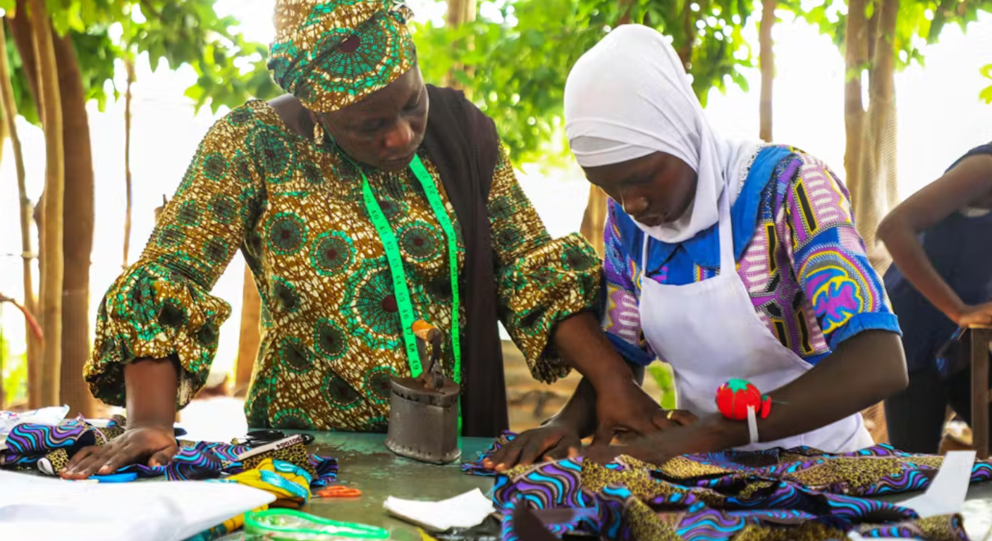 In addition to expanding my business I want to help others take up vocational training. Recently, I set up a tailoring course for young people. (October 2023) © Priscilla Konadu Mensah