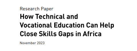 Comment l’enseignement technique et professionnel peut contribuer à combler les déficits de compétences en Afrique