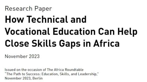 Comment l’enseignement technique et professionnel peut contribuer à combler les écarts de compétences en Afrique Novembre 2023