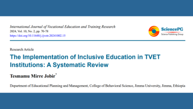 The Implementation of Inclusive Education in TVET Institutions: A Systematic Review